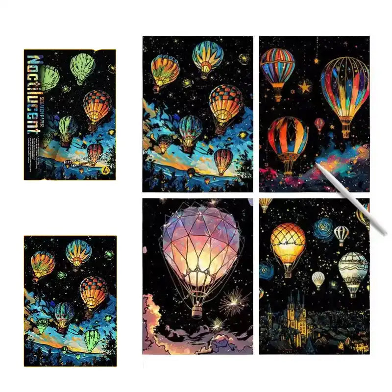 Dream Balloon – Glow-in-the-Dark Set (4-in-1, 31 × 22 cm)