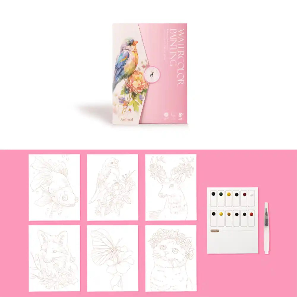 Spring Animals Watercolor Painting Kit by AquaCraft