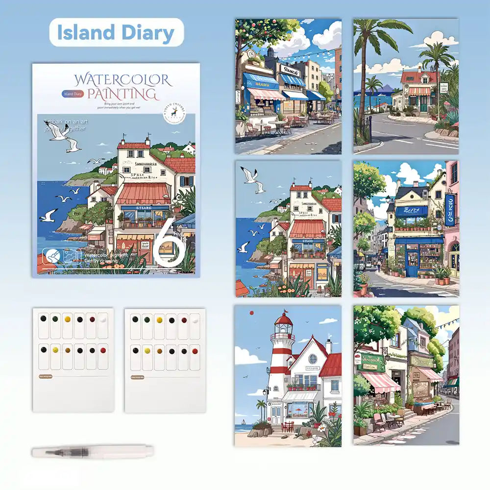 Vacation Watercolor Painting Kit by AquaCraft