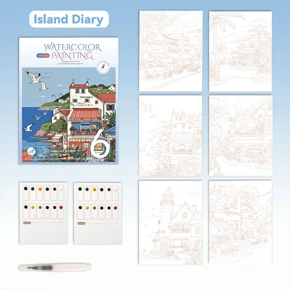 Vacation Watercolor Painting Kit by AquaCraft