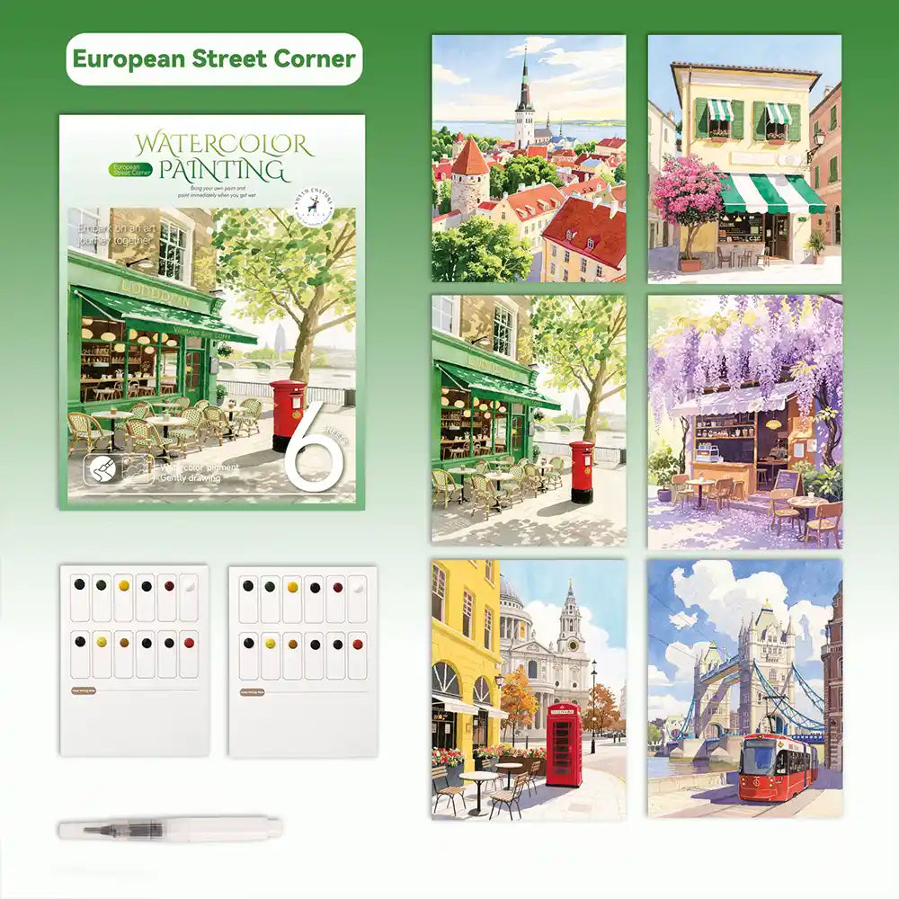 Street Corner Watercolor Painting Kit by AquaCraft
